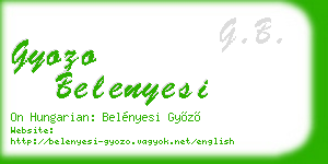 gyozo belenyesi business card
